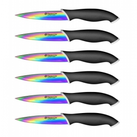Coffret 6 couteaux à steak lame revêtement titane