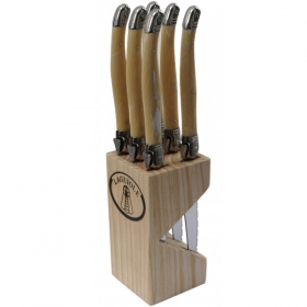 Bloc 6 couteaux de table Laguiole