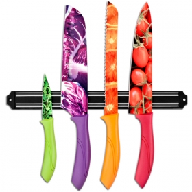 Set primeur à lames décorées inox + barre aimantée