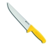 Couteau de boucher manche jaune, lame inox 25 cm, HACCP
