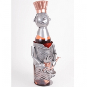 Porte bouteille métal décor cuisinier
