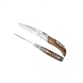 Couteau de chasse pliant tire bouchon