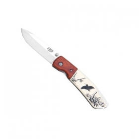 Couteau pliant gravure chasse