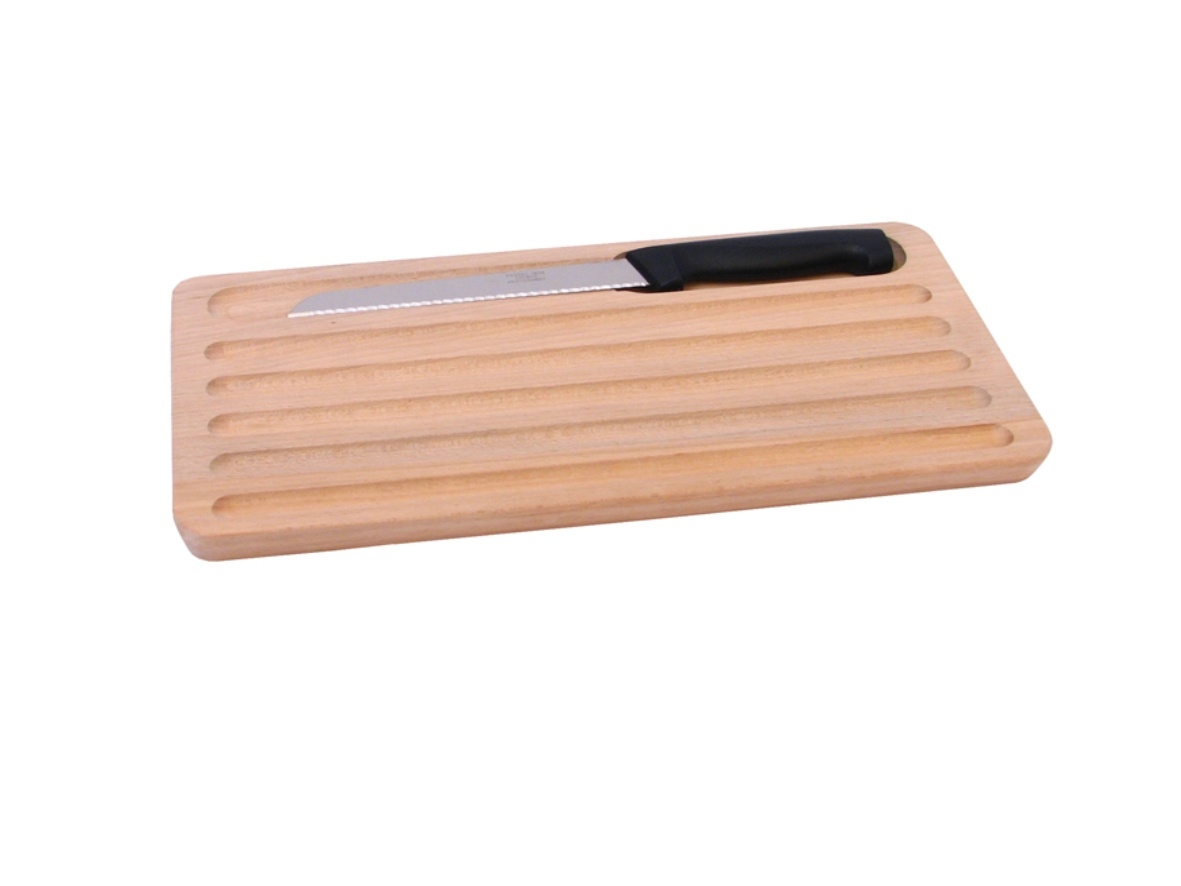 Planche à pain en bois naturel avec son couteau à pain