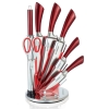 Bloc de couteaux 8 PCS Rouge