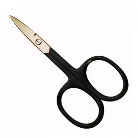 Ciseaux à ongles lames courbes finition noir orifié