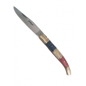 Couteau de poche républicain bleu blanc rouge lame inox de 10 cm