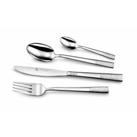 Ménagère 24 pièces en acier inoxydable poli miroir Calenda