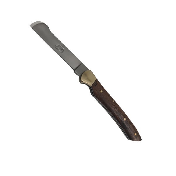 Greffoir lame inox de 7.5 cm manche en bois et laiton de 10 cm