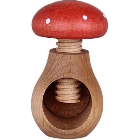 Casse noix en bois forme champignon