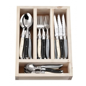 Ménagère 24 pièces Laguiole Artisanat français dans son range couverts