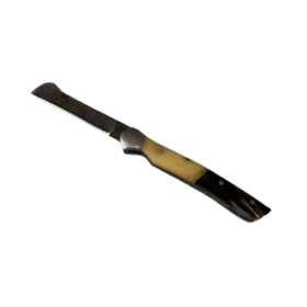 Greffoir lame damas manche Os et Corne noire