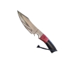 Couteau de chasse lame inox 13 cm manche bicolor avec lacet