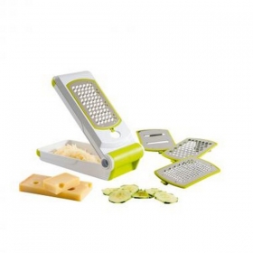Râpe 4 lames interchangeables avec bac de récupération