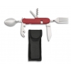 Couteau de camping multifonctions avec 4 outils et Cuillère, fourchette incluses