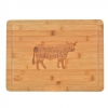Planche à découper décor Vache en bois de bambou 38 x 28 cm