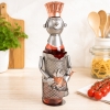 Porte bouteille métal décor cuisinier