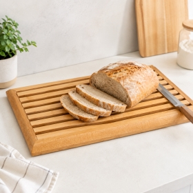 Planche à pain en bois avec grille amovible