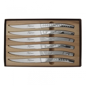 Coffret 6 Couteaux Le Thiers Décors Maison tout métal Qualité France