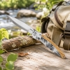 Couteau de poche K2 manche bi matière décor Feuille Qualité France