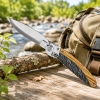 Couteau de poche K2 Bi matière décor feuille Qualité France