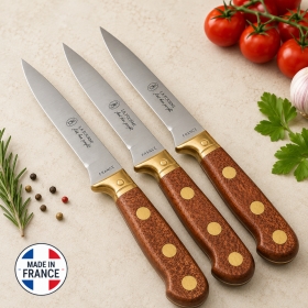Couteaux Côte à l’Os – Lame Lisse (Lot de 3) | Qualité Française