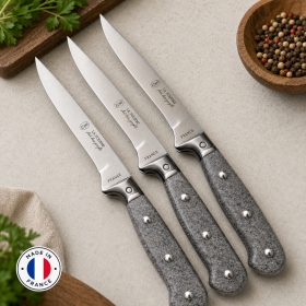Couteaux Steak Effet Granite – Lot de 3 | Qualité Française