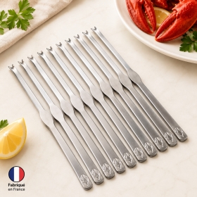 Curettes à Homard et Crustacés, lot de 12 tout inox