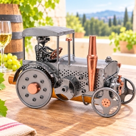 Porte bouteille métal décor tracteur cabine