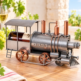 Porte bouteille métal décor locomotive