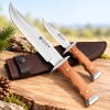 Couteaux de chasse Kangourou fait main lot de 2 manche en bois d'olivier