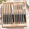 Coffret Ménagère 12 couverts noirs Laguiole fabriqué en France