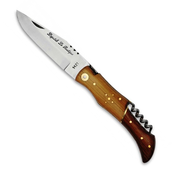 Couteau de poche chasse LAGUIOLE avec manche bois de palissandre de 11,5 cm . 