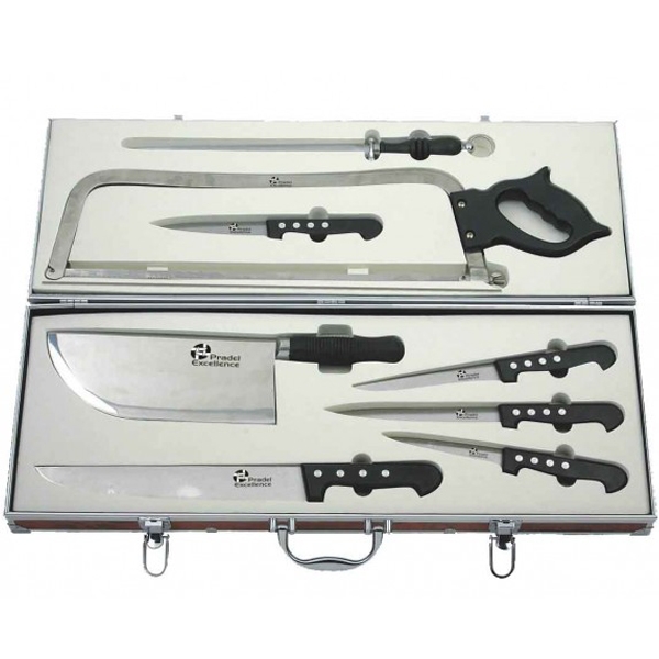 Valise du boucher Pradel Excellence : 9 couteaux de boucher et ustensiles  de cuisine