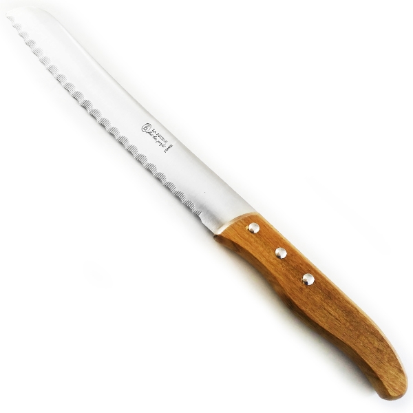 Couteau à pain manche en bois d'olivier